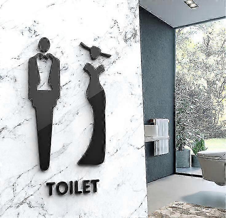 المجسم الحد الأدنى من الرجال النساء المرحاض تحديد المرحاض علامة مركز تسوق مرحاض المنزل فندق الإبداعية الحمام علامة تحديد