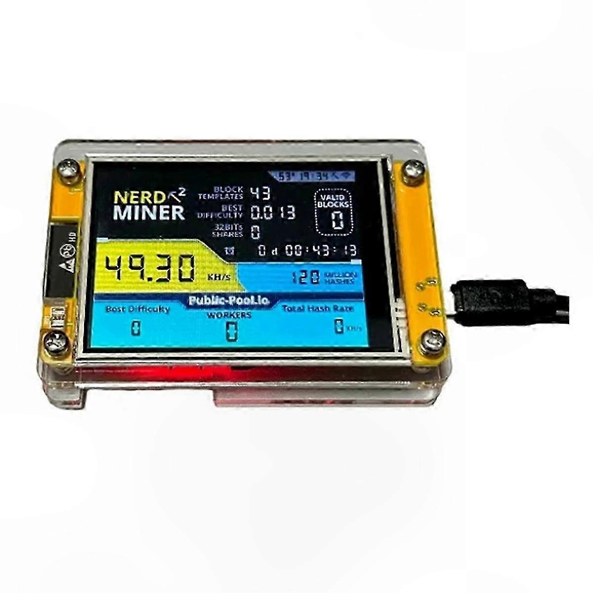 2.8-Inch BTC Solo Mining Device for Crypto Lottery Enthusiasts