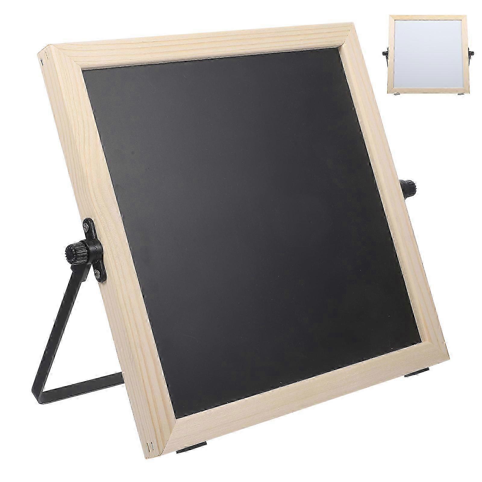 Erasable Whiteboard Double Sided Small Whiteboard Desk Whiteboard Wooden Frame Presentation Office School 1Pack