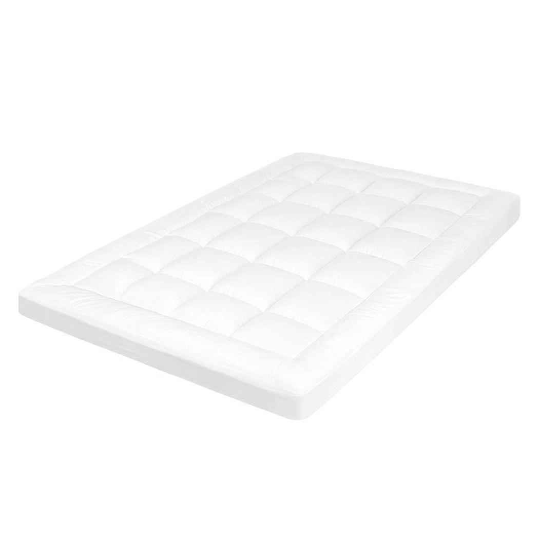 Lavio Mattress Topper Single 10cm Deep Washable Thick Soft Microfibre With Strap