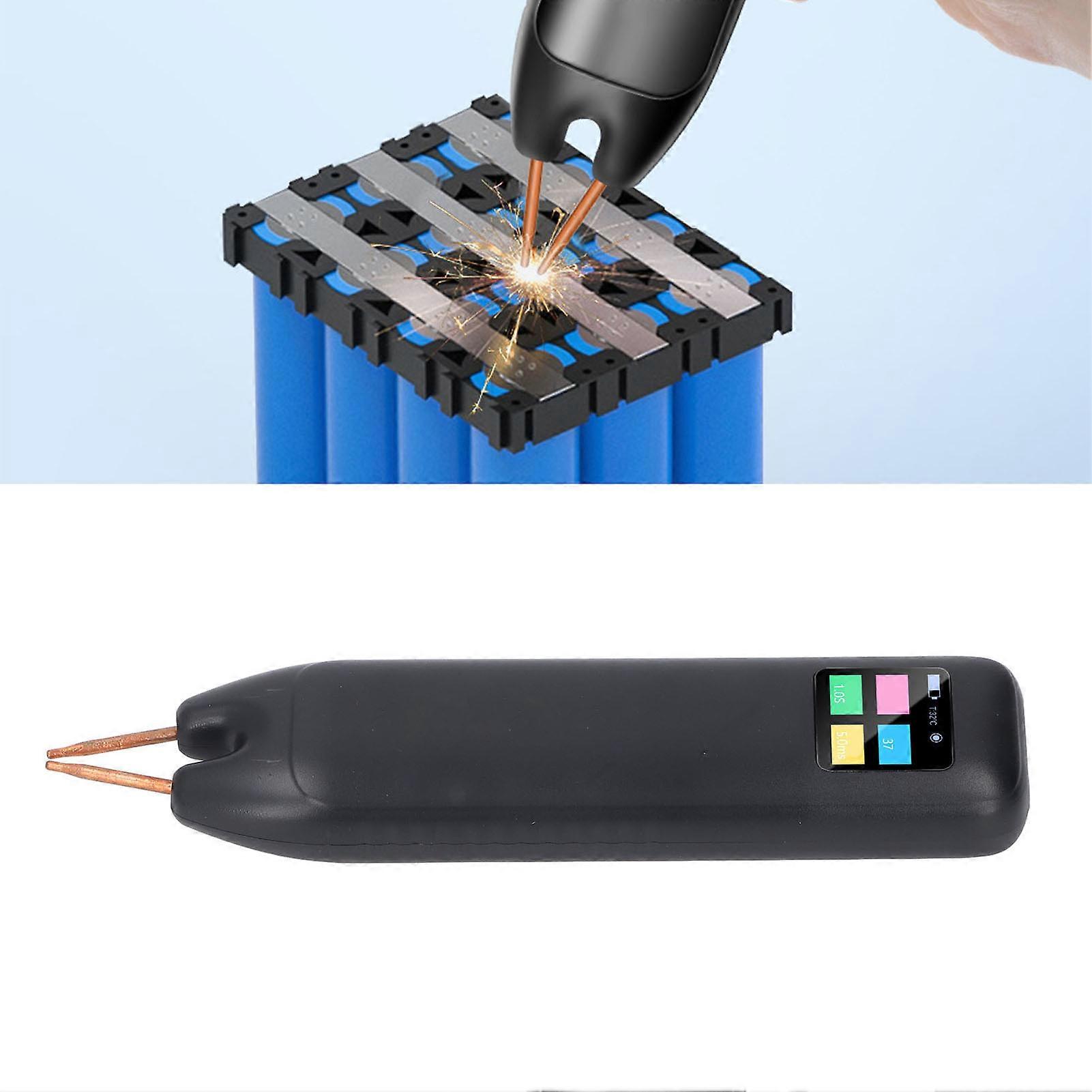Battery Spot Welder 1.33 Inch Color Screen Spot Welding Machine for Lithium Cell Ni Sheet Auto Manual Modes 99 Gear Power 