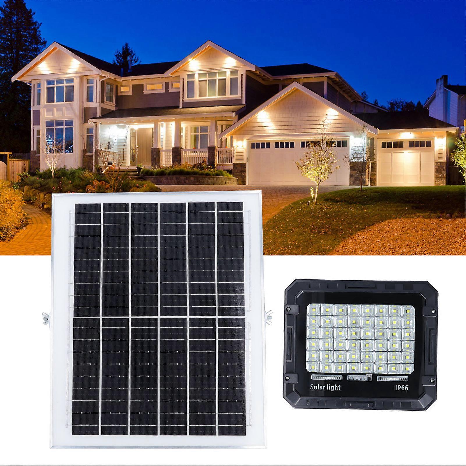 LED Solar Light 48 LEDs 200W 2000LM 10000mAh Battery IP66 Water Proof Dusk To Dawn Solar Flood Light with Remote Control for Outside 