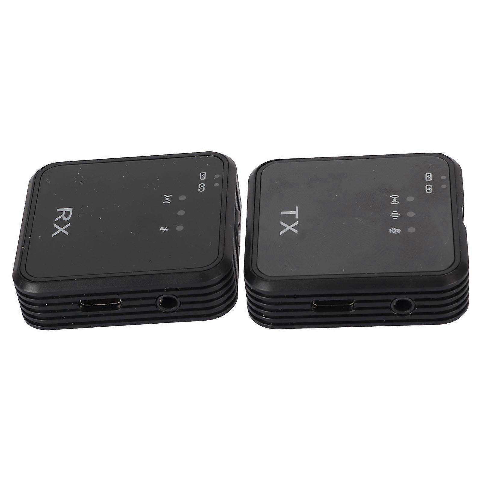 Wireless Lavalier Microphone Noise Reduction 2 Way Monitoring Wireless Lavalier Lapel Mic for Outdoor Live Recording 1 for 1 