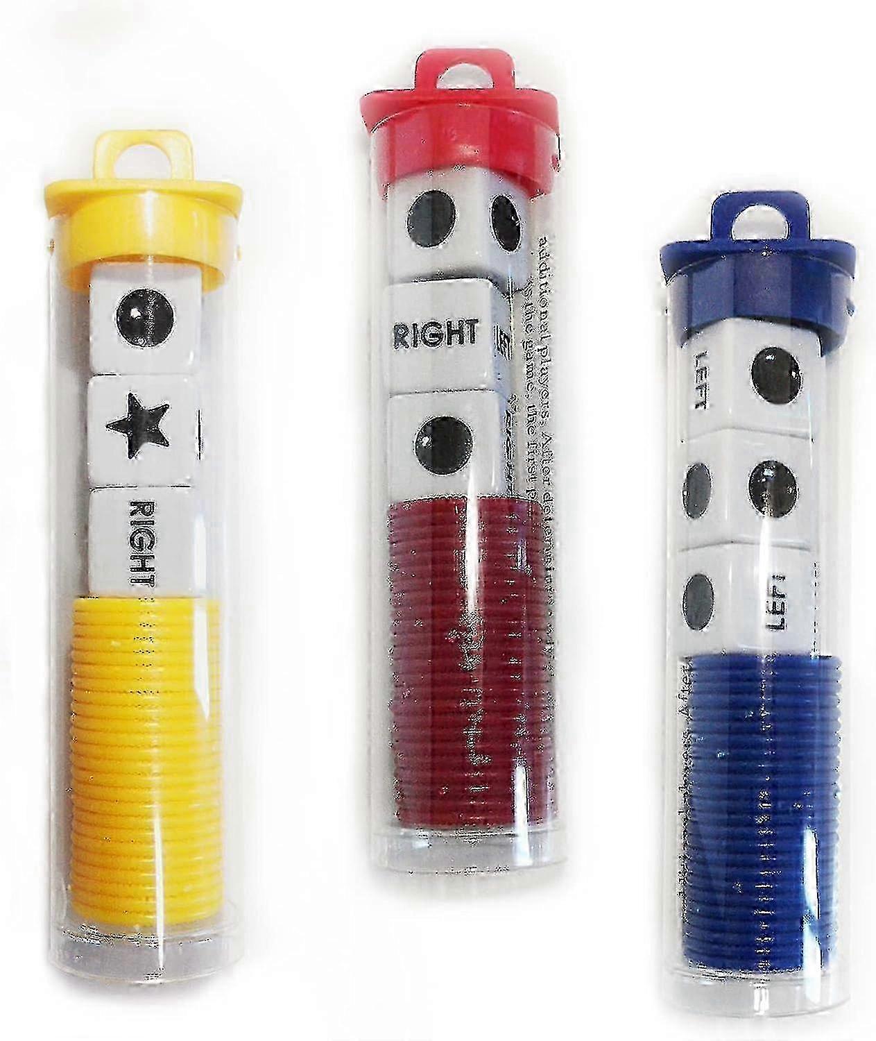 Left Right Center Dice Game Prime Set Bundle, 3 Pack Left Center Right Dice Game, Easy To Store And Carry Around