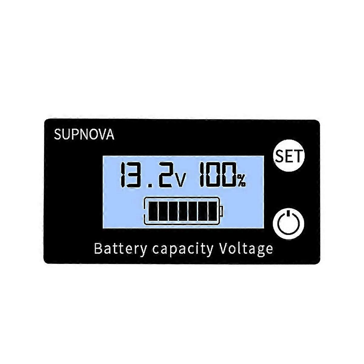 For Supnova Dc 8100v Battery Capacity Indicator Voltmeter Voltage Gaugestyle Alarm Temperature Blue