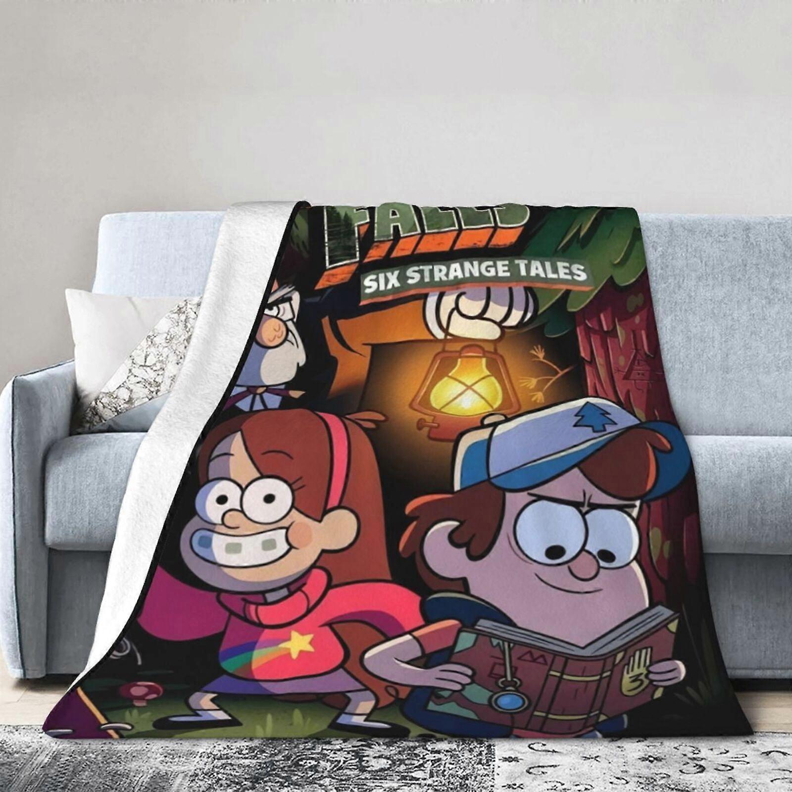 Cobertor de hotel Gravity Falls, cobertor de anime para cama, cobertor de sofá, cobertor de lã ultramacio para quarto e sala de estar, 60 x 50 polegadas