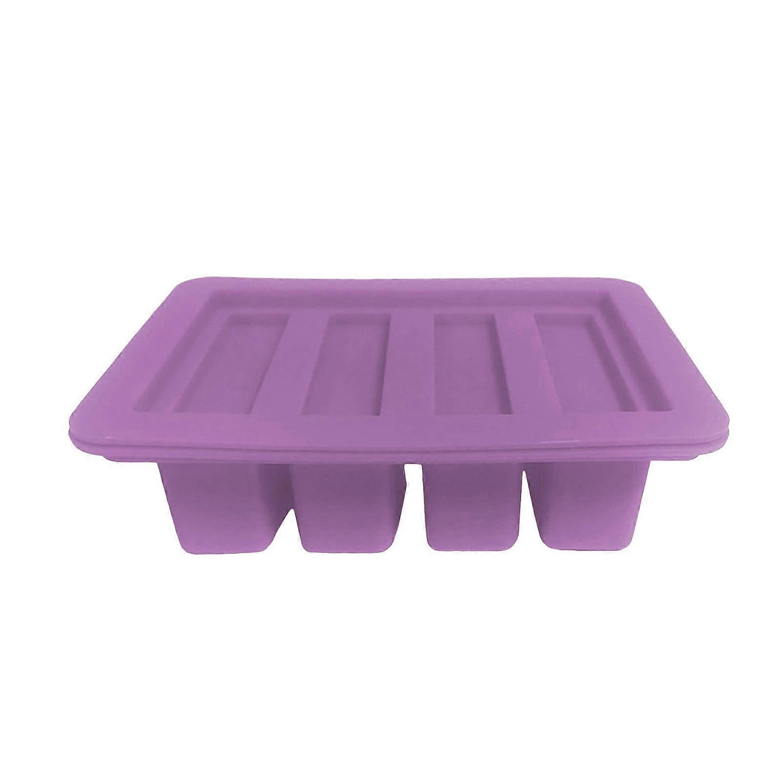LKWLPD Silicone Butter Molds with Lid - Non-Stick Storage Container for Butter, Soap, Energy Bars, Cake; Fits Standard Size