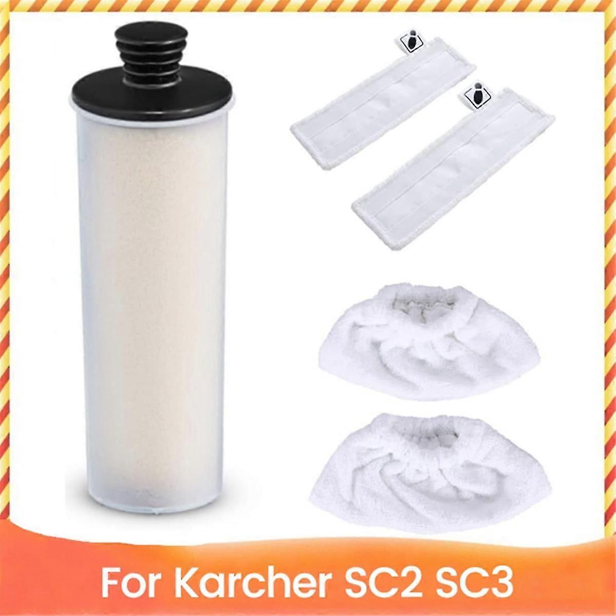 5 Pcs Steam Cleaner Descaling Cartridge and Mop Cloth Pad Set for Karcher SC2 SC3 Series Steam Clean_yyc