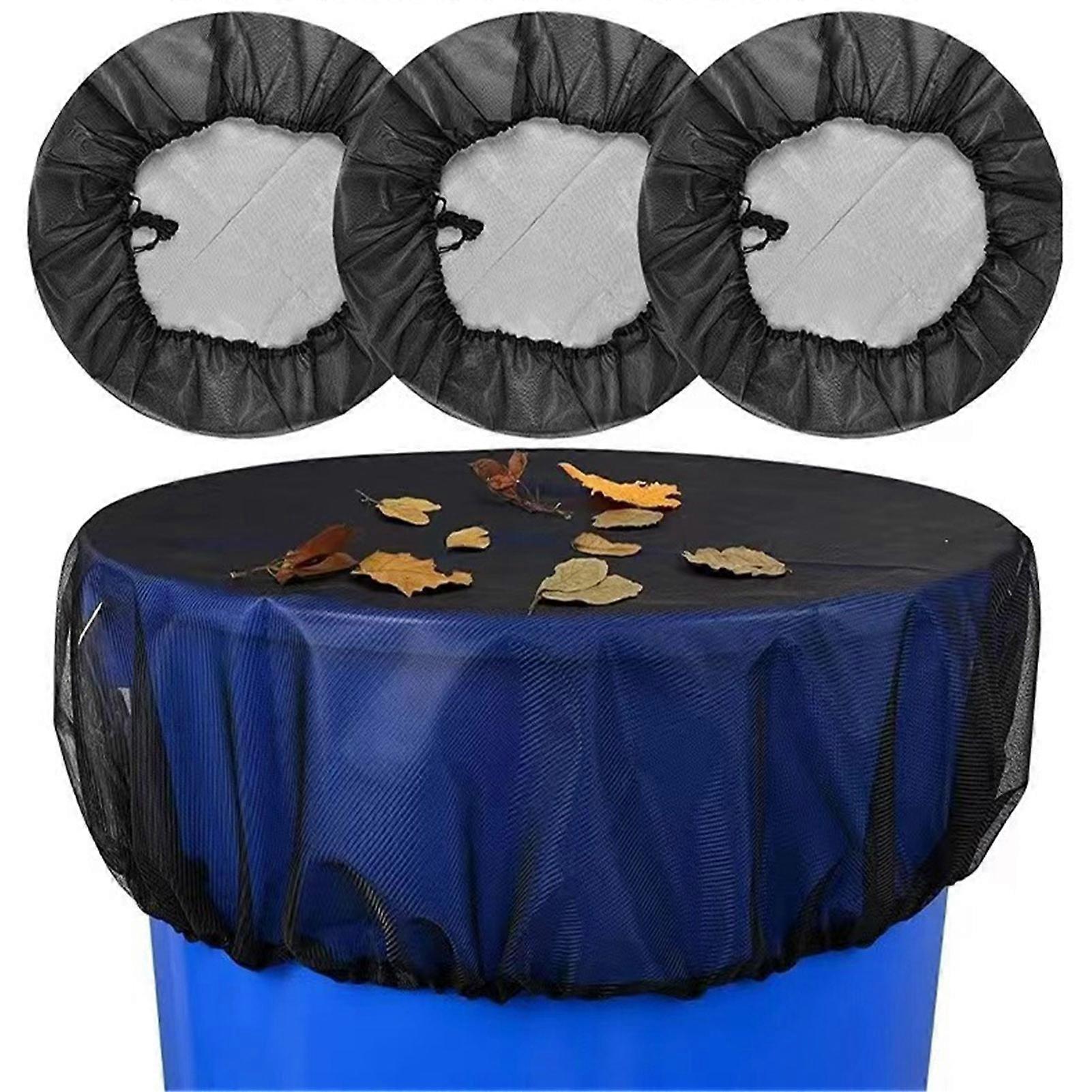 SUSUchens Mesh Cover Rain Barrel Netting Screen Drawstring Design Wide Application Outdoor Bucket Fine Mesh Protective Cover Black 85cm