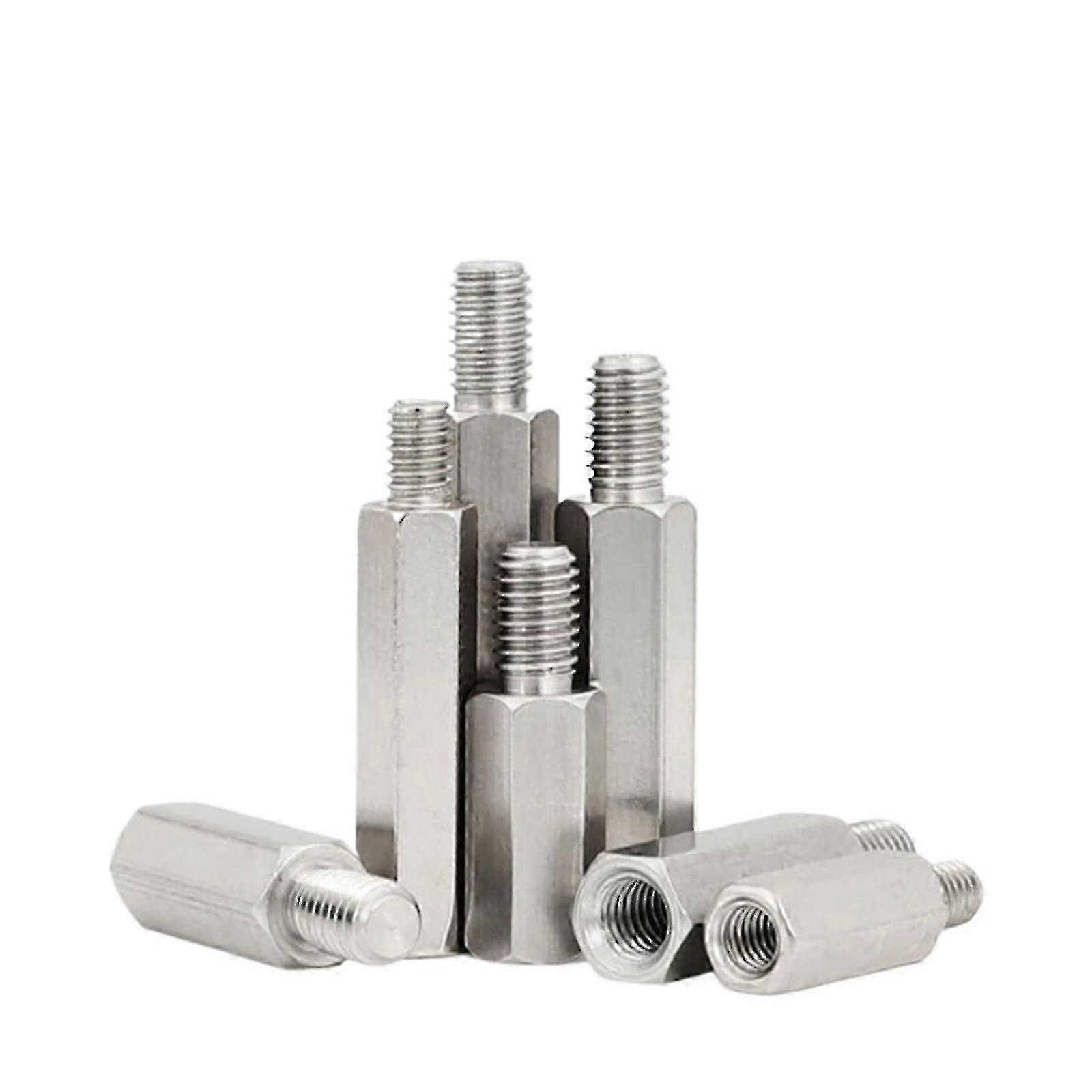 Rozsdamentes acél hatlapú távtartók - férfi-női csavarok M2 - M8 és M5 menet, 8 mm hosszú (10 db-os csomag) Hardver