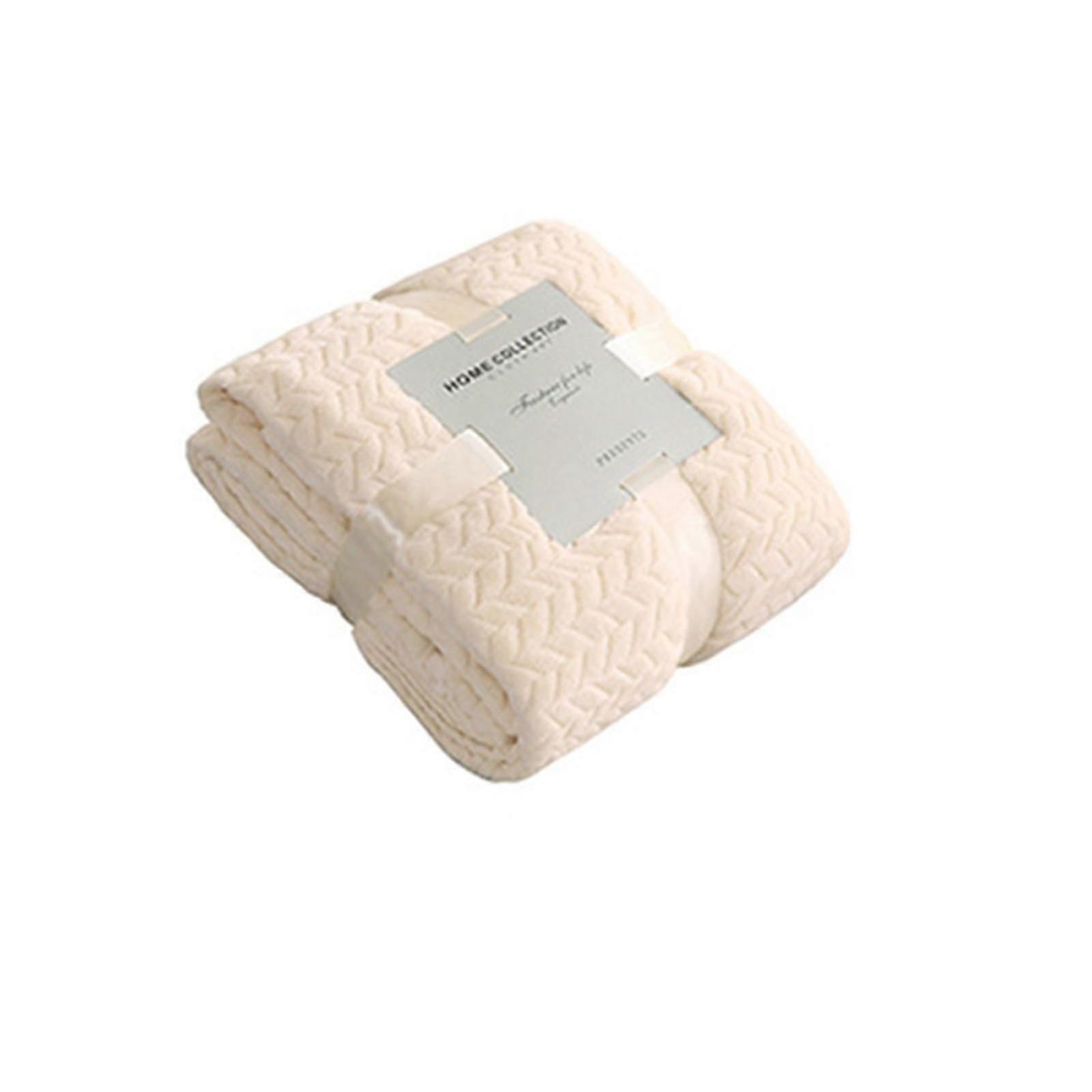 Plush Blanket Ultra Soft Plush Warm Blanket Lightweight Soft Comfortable Luxurious Decorative Striped Blanket Suitable For Beds And Sofas 40inches X 6