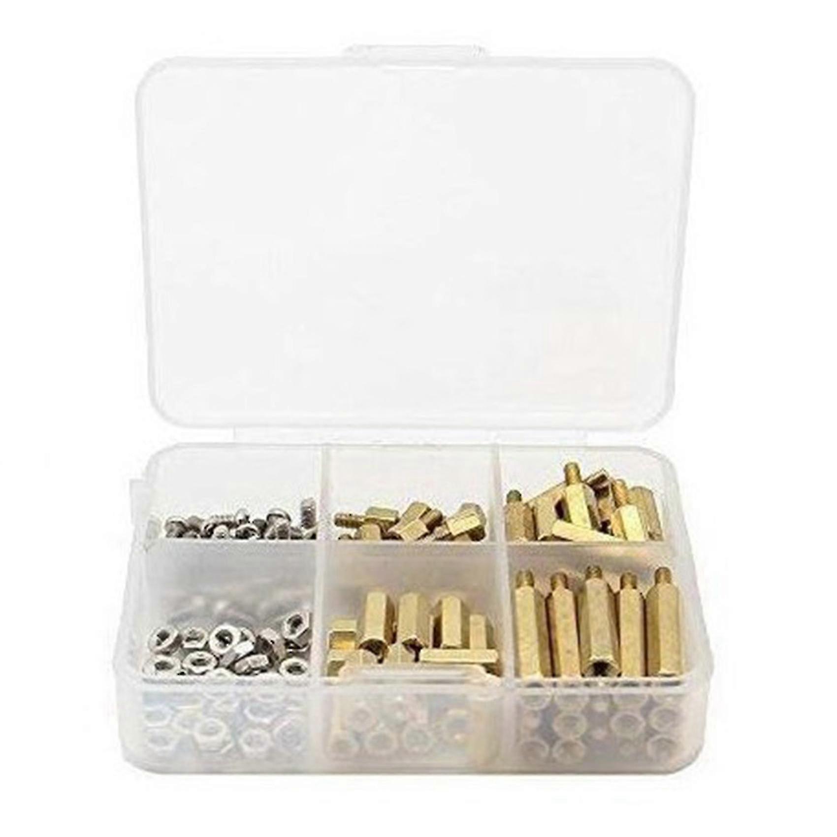 120pcs Installation Tool For Raspberry Pi 4 Model B/3b+/3b M2.5 Series Hex Brass Column/nuts+screwsTransparent