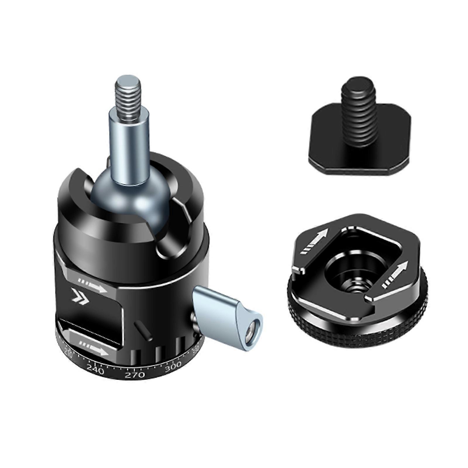 Tripod Mount Head with 360 Degree Movement 1/4inch Screw for Photographers and Content Creators Multicolor