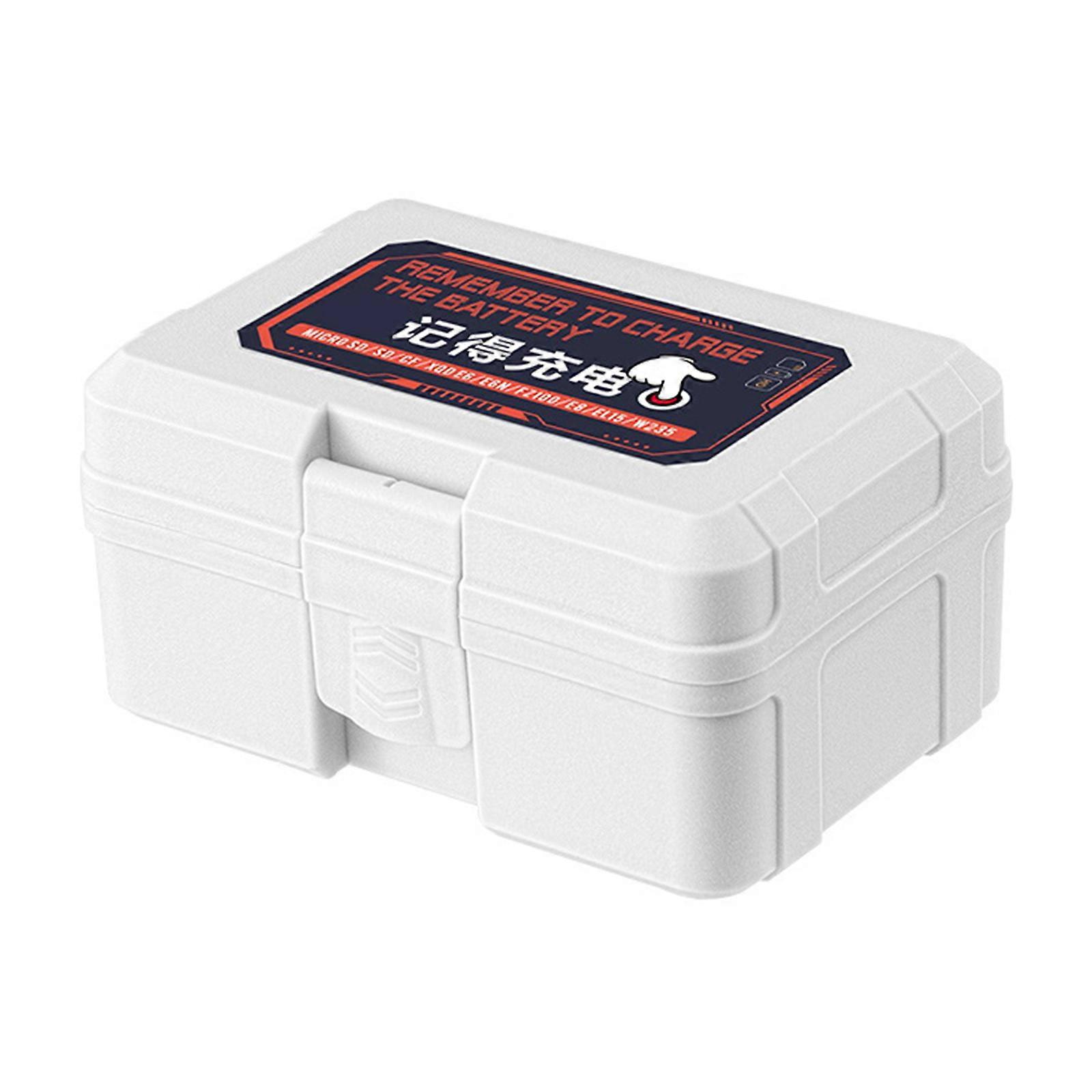 Portable Camera Battery Organiser Box Case With Multiple Compartments For Secure Storage And Easy Portability  cool gray