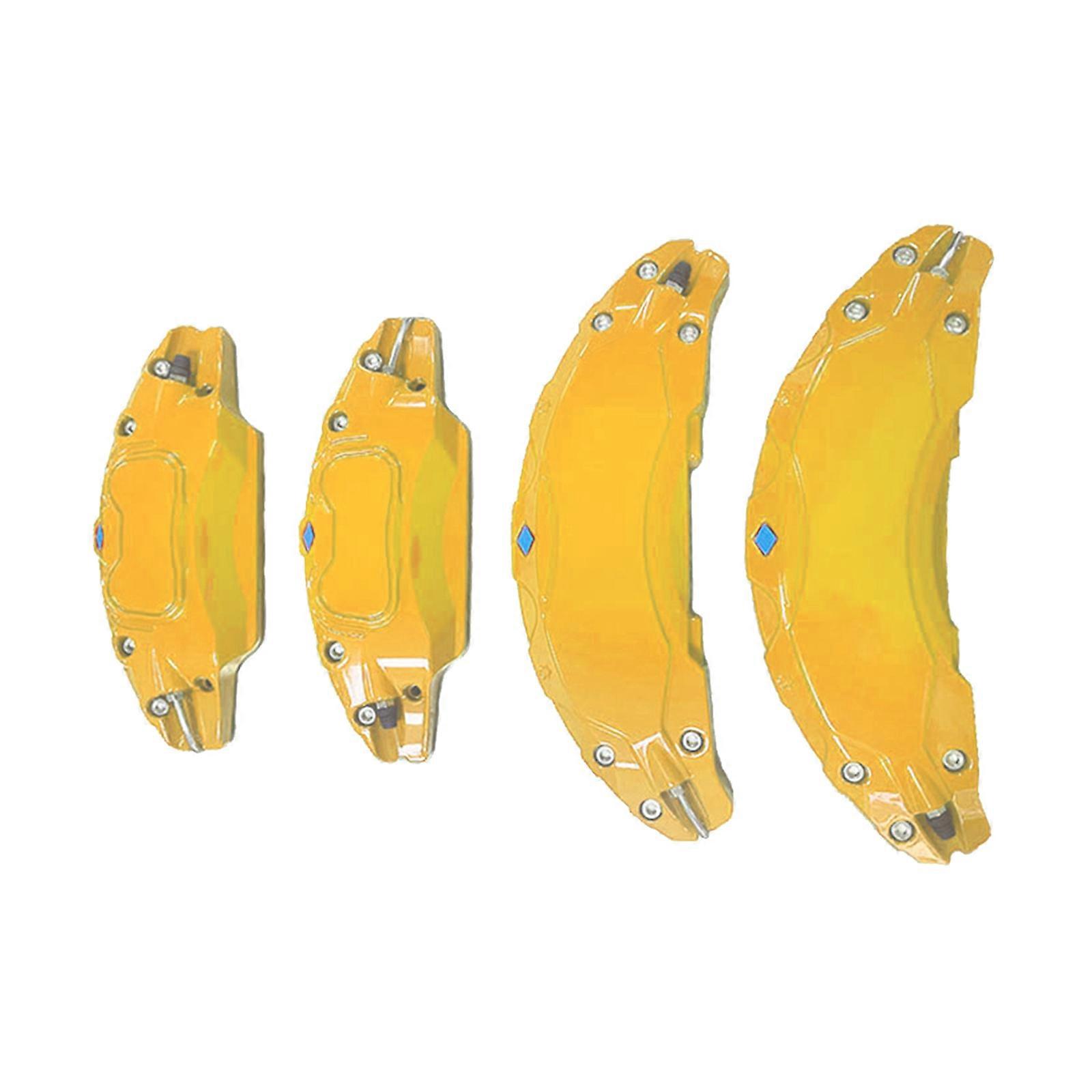 Upgraded Brake Caliper Cover Heat Dissipation Secure Installation Accuracy Engineered Caliper Shielding for Vehicle  Yellow