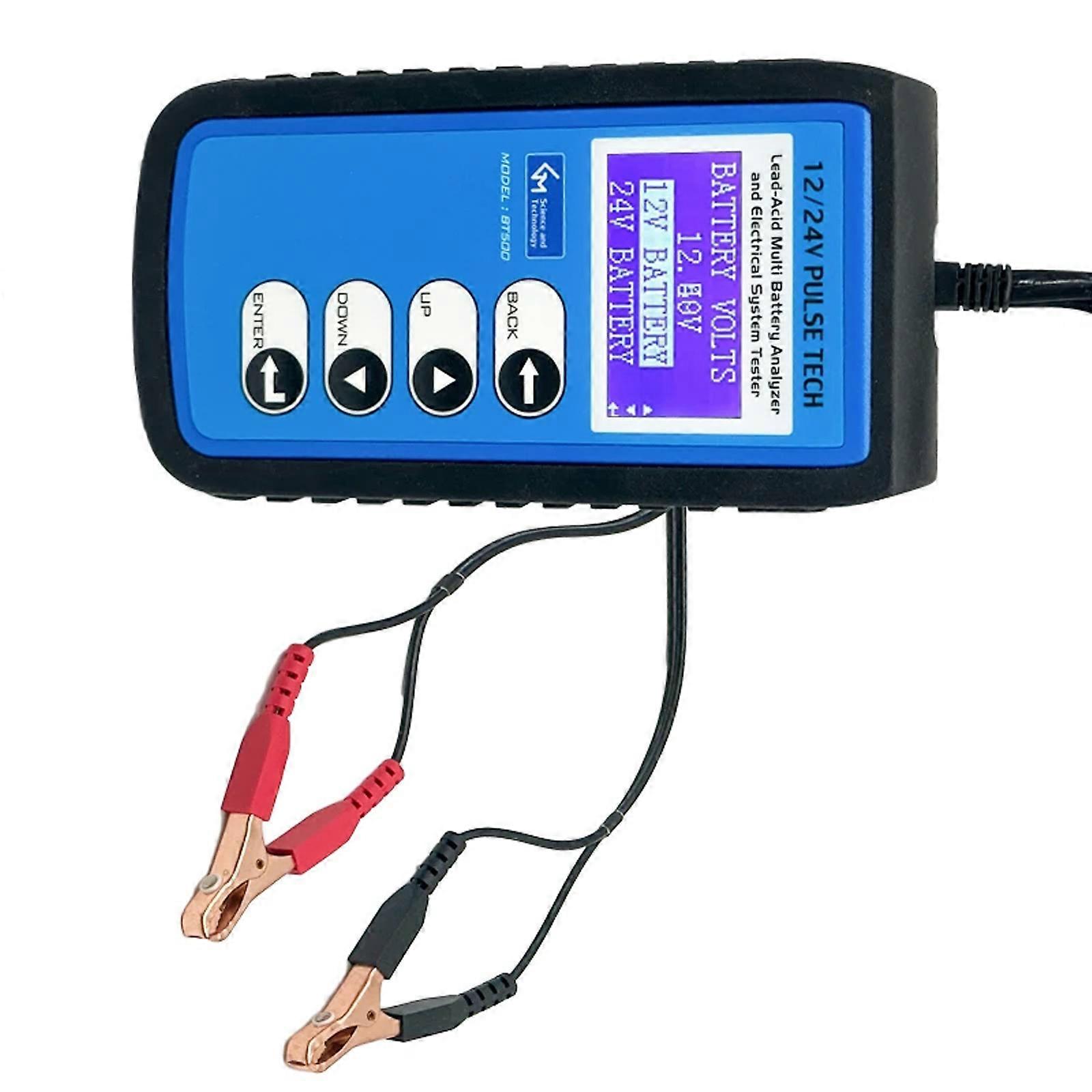 Automotive Battery Health Monitor 12V 24V Automotive Battery Load Tester Charging Circuit Load Diagnostic Tool Multicolor