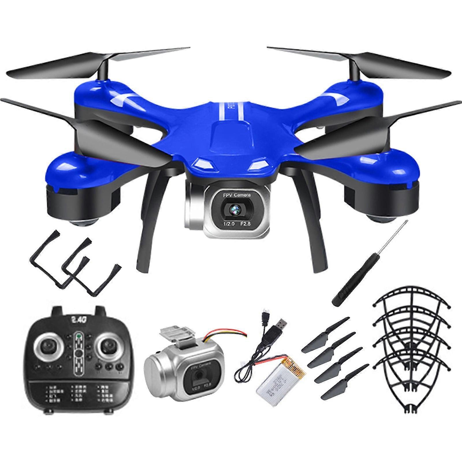 Quad Drone with Camera, 1080P HD FPV RC Drone with Altitude Hold, Headless Mode, Speed Adjustment, Compatible with Remote Control - Toys Gifts for