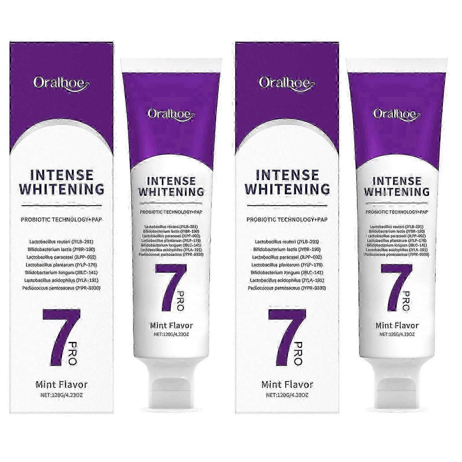 7 Pro Intenses Whitening Toothpaste 7-Pro Intensives Toothpaste Probiotics Whitening Tooth with 7 Probiotics for Deep Cleaning
