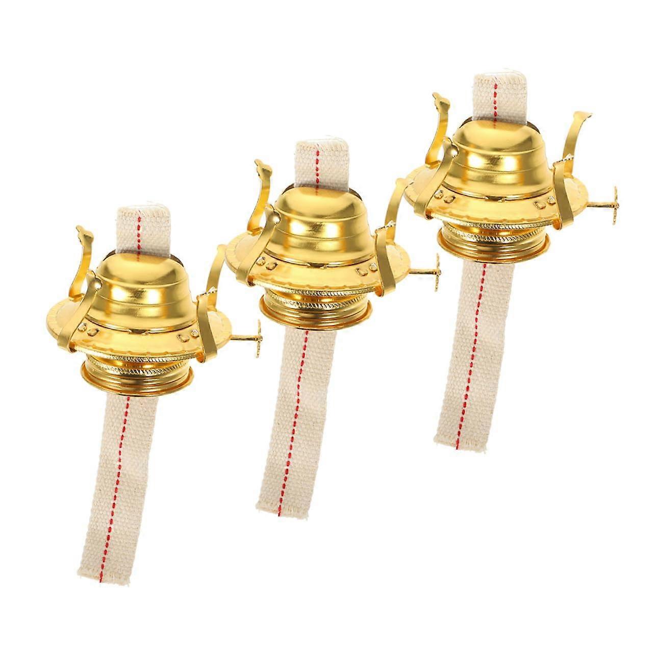 3pcs Kerosene Lamp Wick Holders Replacement Oil Lamp Burners Base for Vintage Lanterns