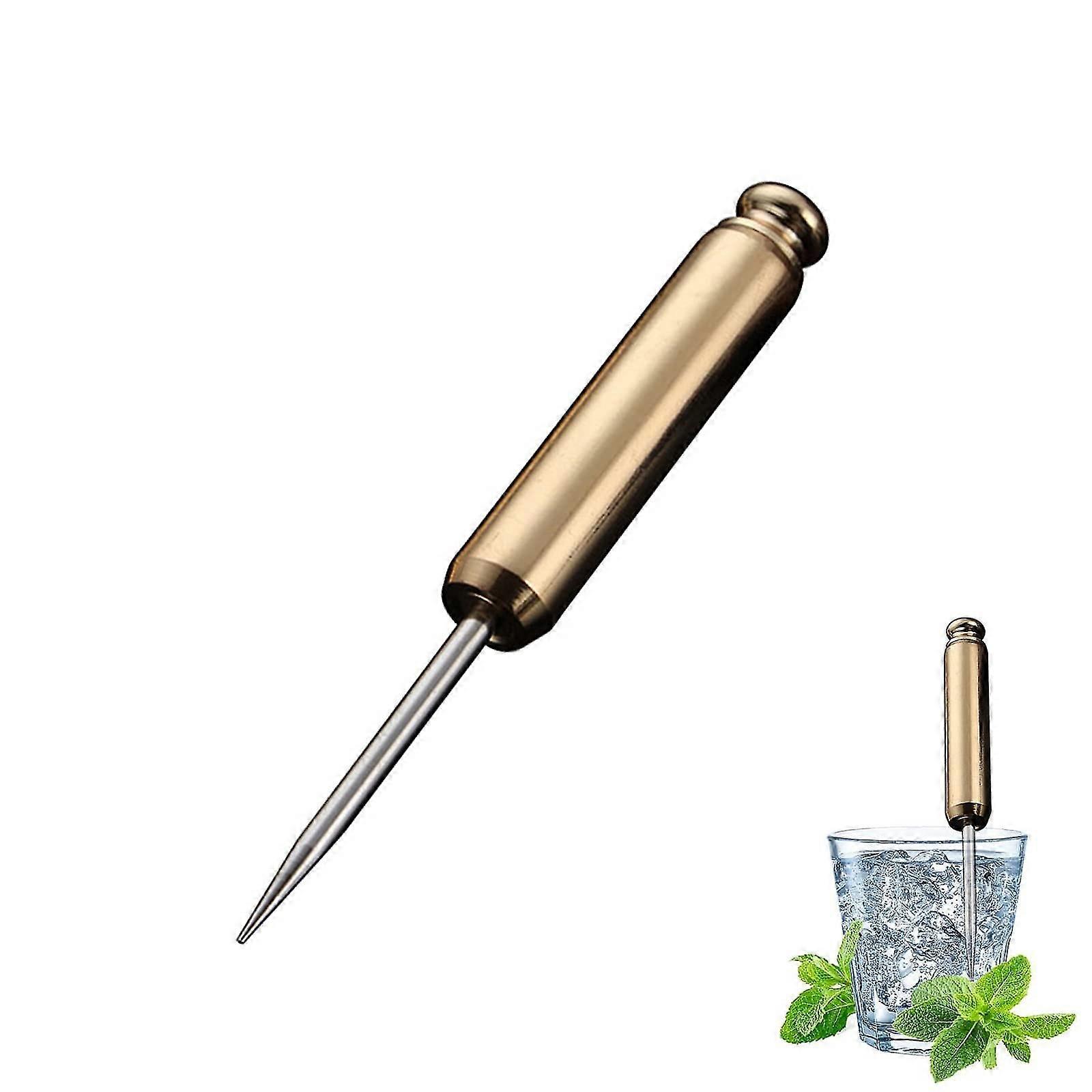 不锈钢冰锥工具，带安全手柄和保护箱