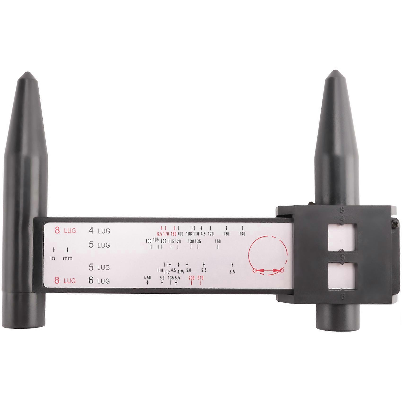 PCD Gauge Ruler Rim Car Wheel Bolt Pattern Measuring Gauge Tool Hole 4 5 6 8 Lug