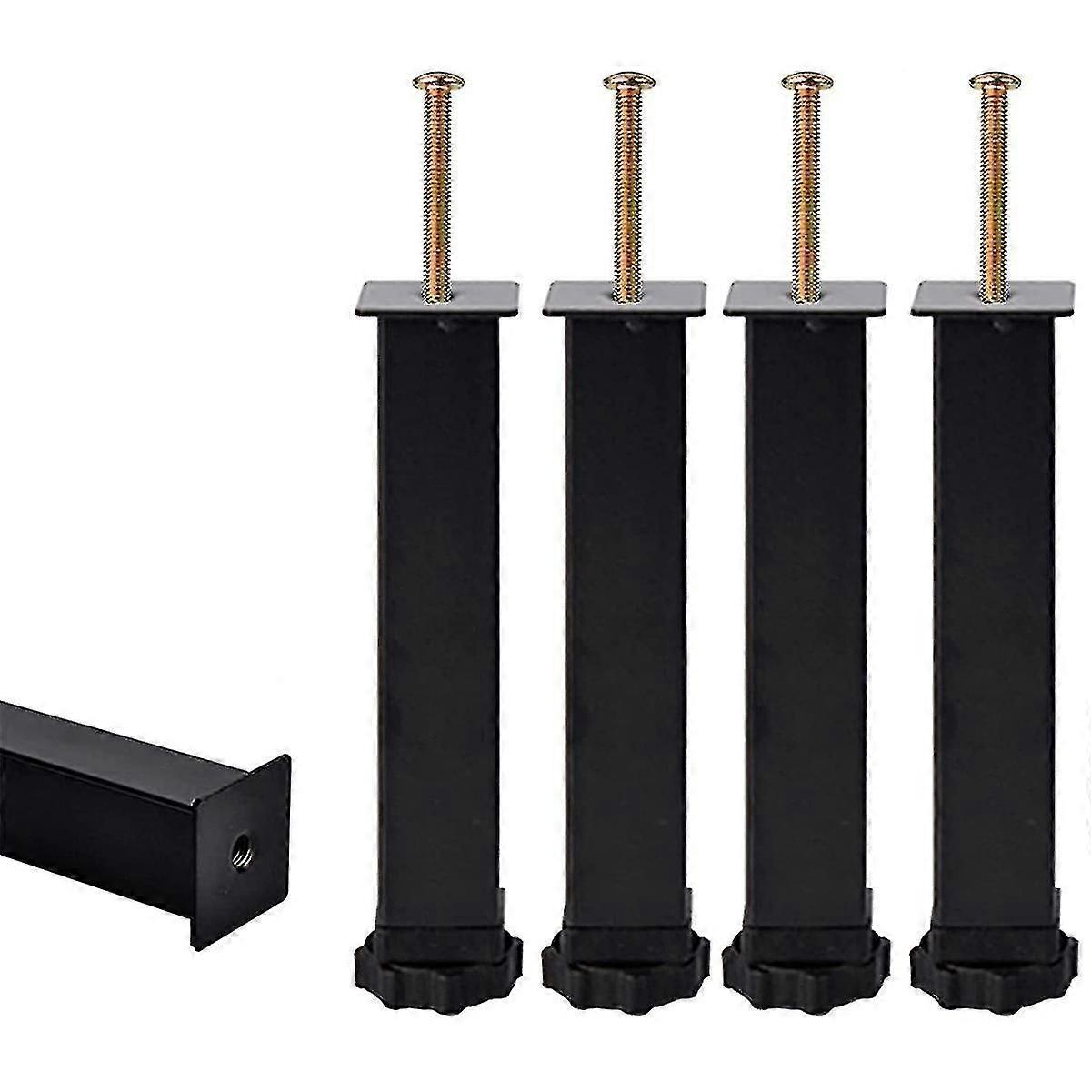 4pcs πόδια υποστήριξης επίπλων μετάλλων, διευθετήσιμο ύψος 20 έως 22cm βαρέων καθηκόντων κεντρικό πλαίσιο κρεβατιών Slat Fe
