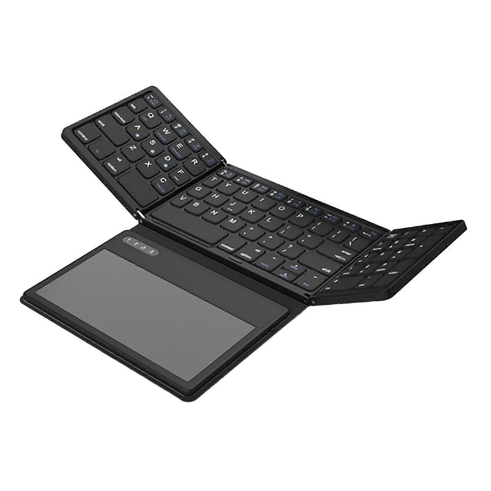 Mini Foldable Bluetooth-compatible Keyboard Portable Wireless Full Size Keyboard Travel Folding Keyboard for Phone Multicolor