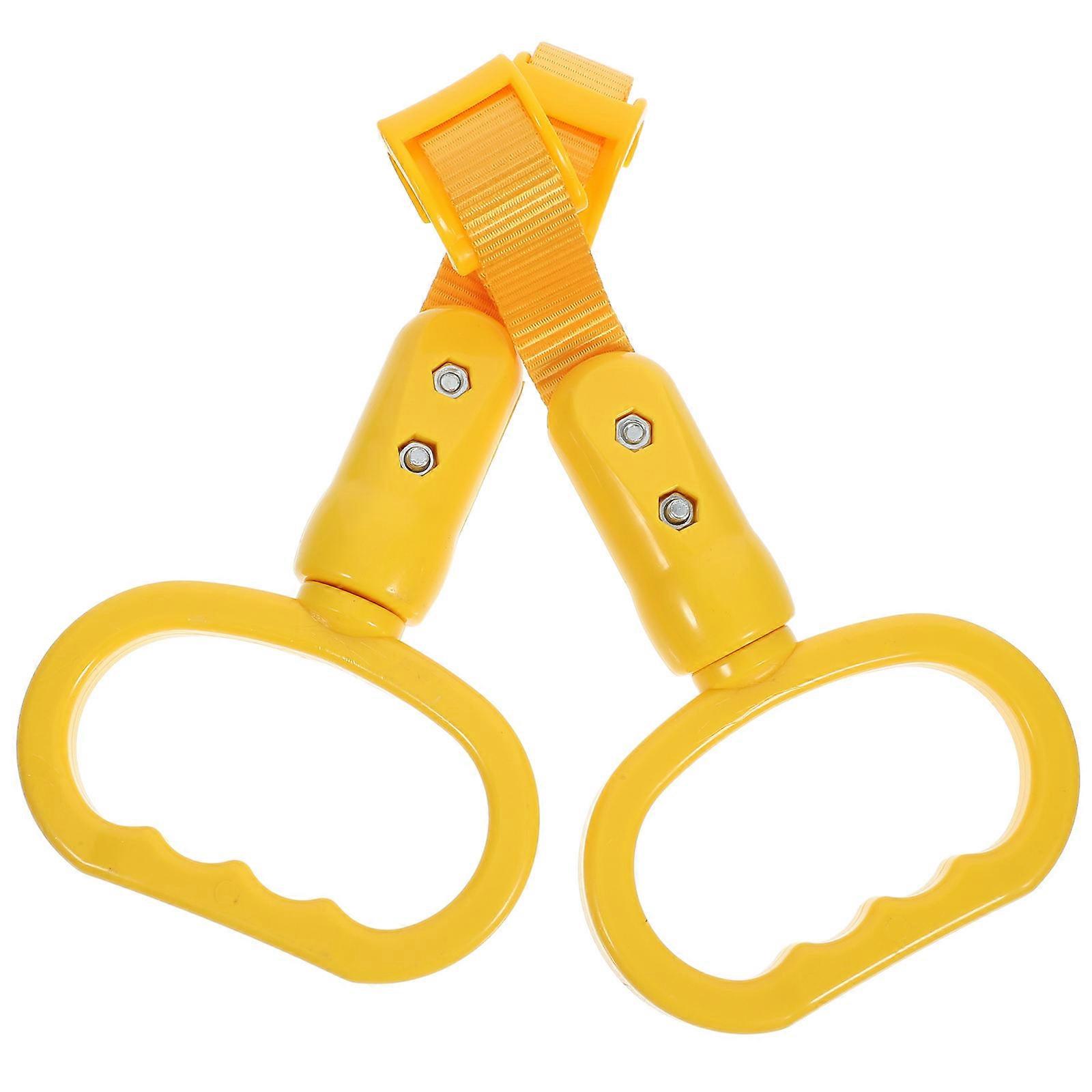 2pcs Bus Handle Rings Subway Handles with Straps Trash Can Handle Ring Replacement