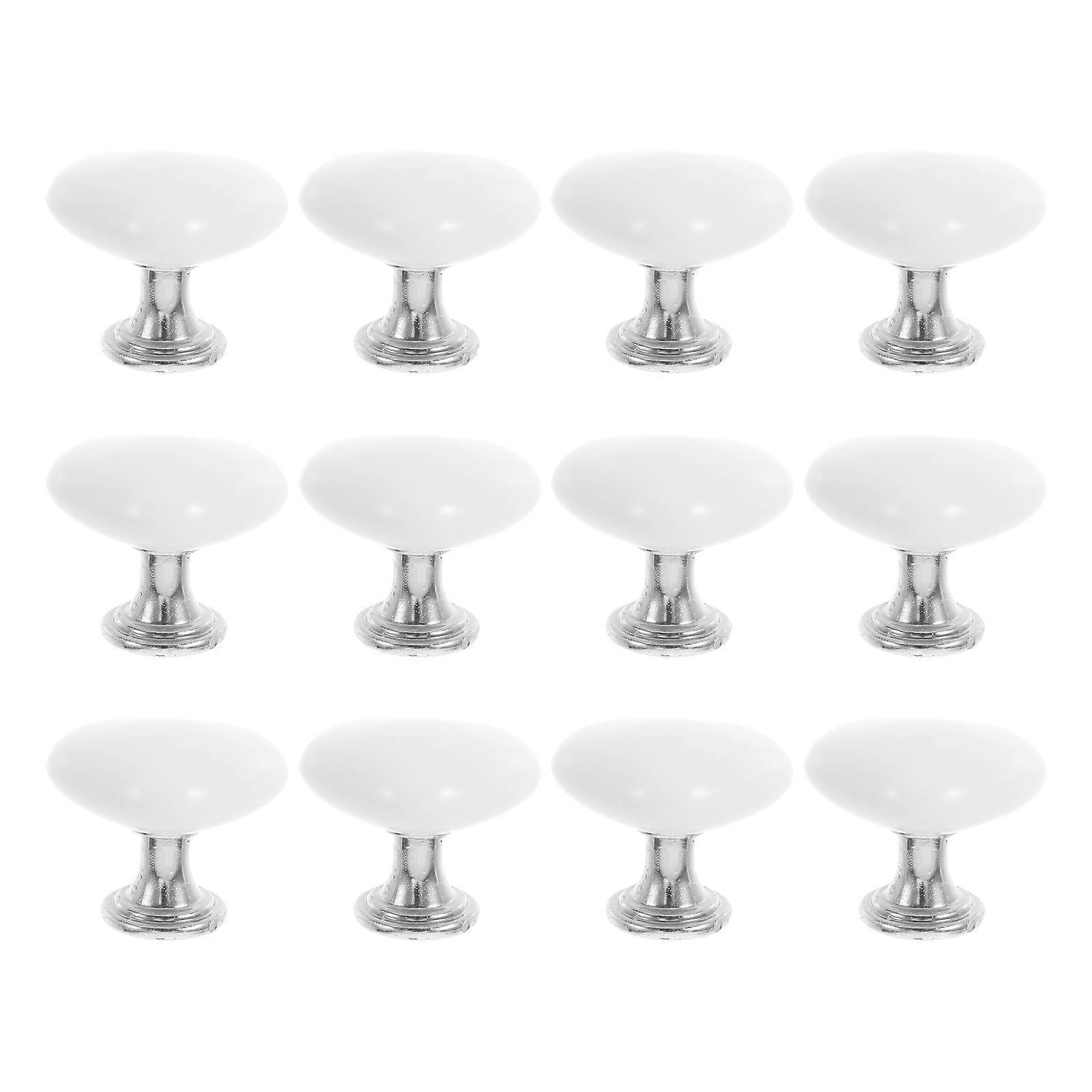 12Pcs Heart Shaped Toilet Push Button Helper for Toilet Repair White