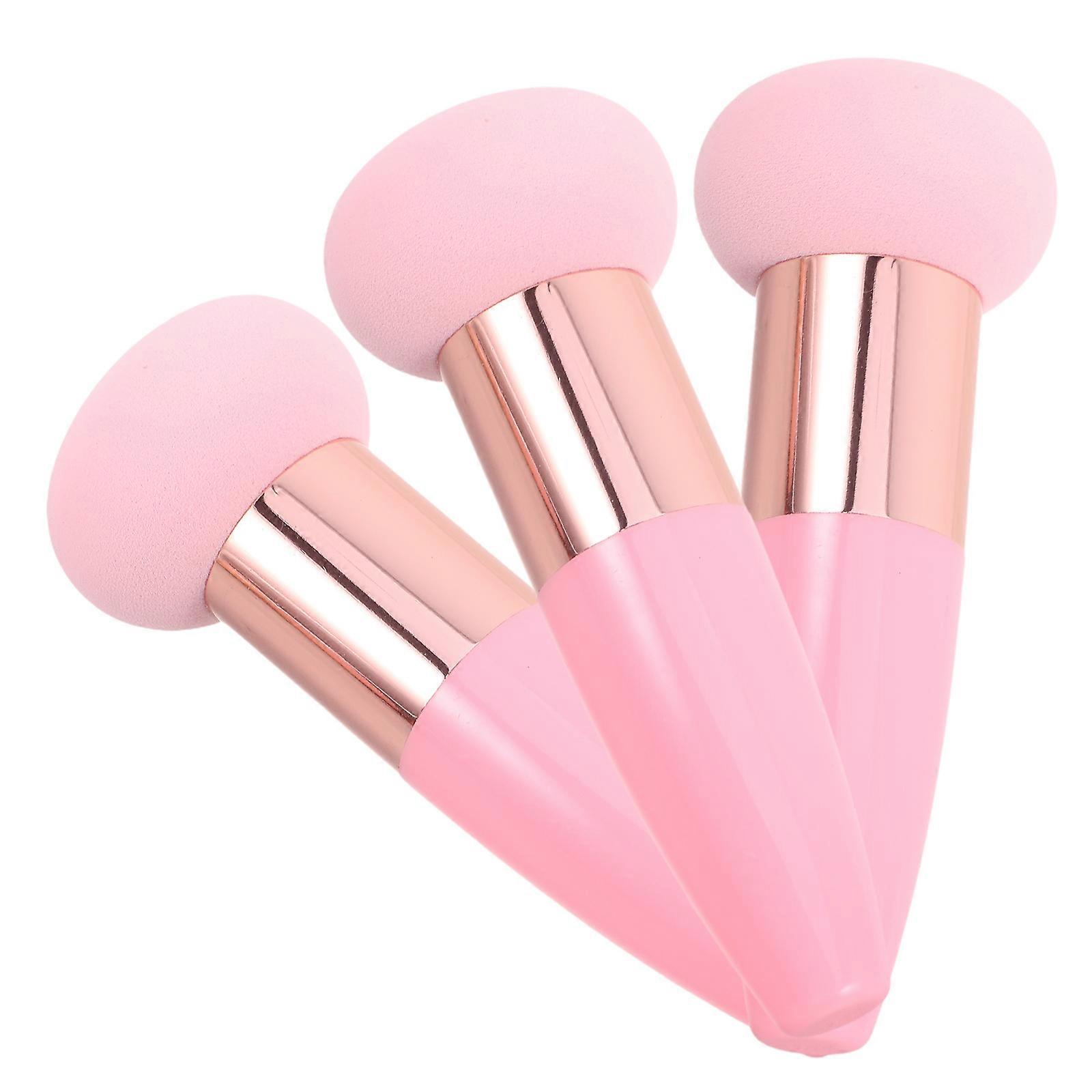 Mushroom Head Sponge Makeup Applicator for Foundation 3Pcs with Handle