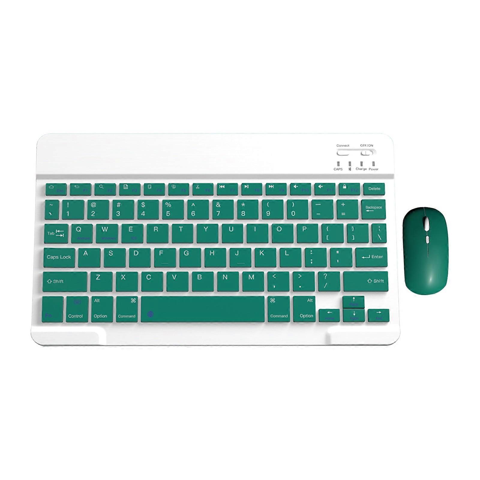 WRKEKC Clearance Bluetooth Keyboard & Mouse Portable BT Wireless Keyboard & Mouse for android PC Tablet Green