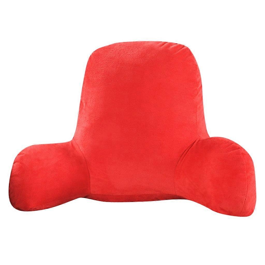 Wovilon Kids Reading Pillow for Bed, Child Size (Red), Compatible with Backrest & Arms, Shredded PP Cotton, Removable Microplush Cover