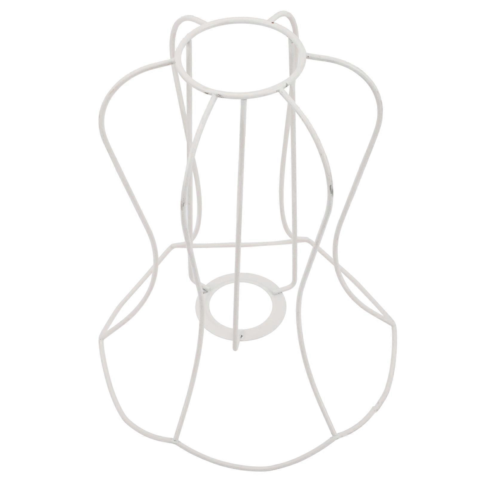 Iron Lamp Shade Frame for DIY Table Lamps with White Coating