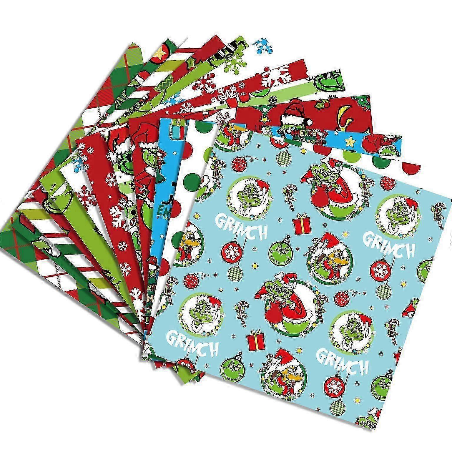 w Christmas Scrapbook Paper Grinch Design