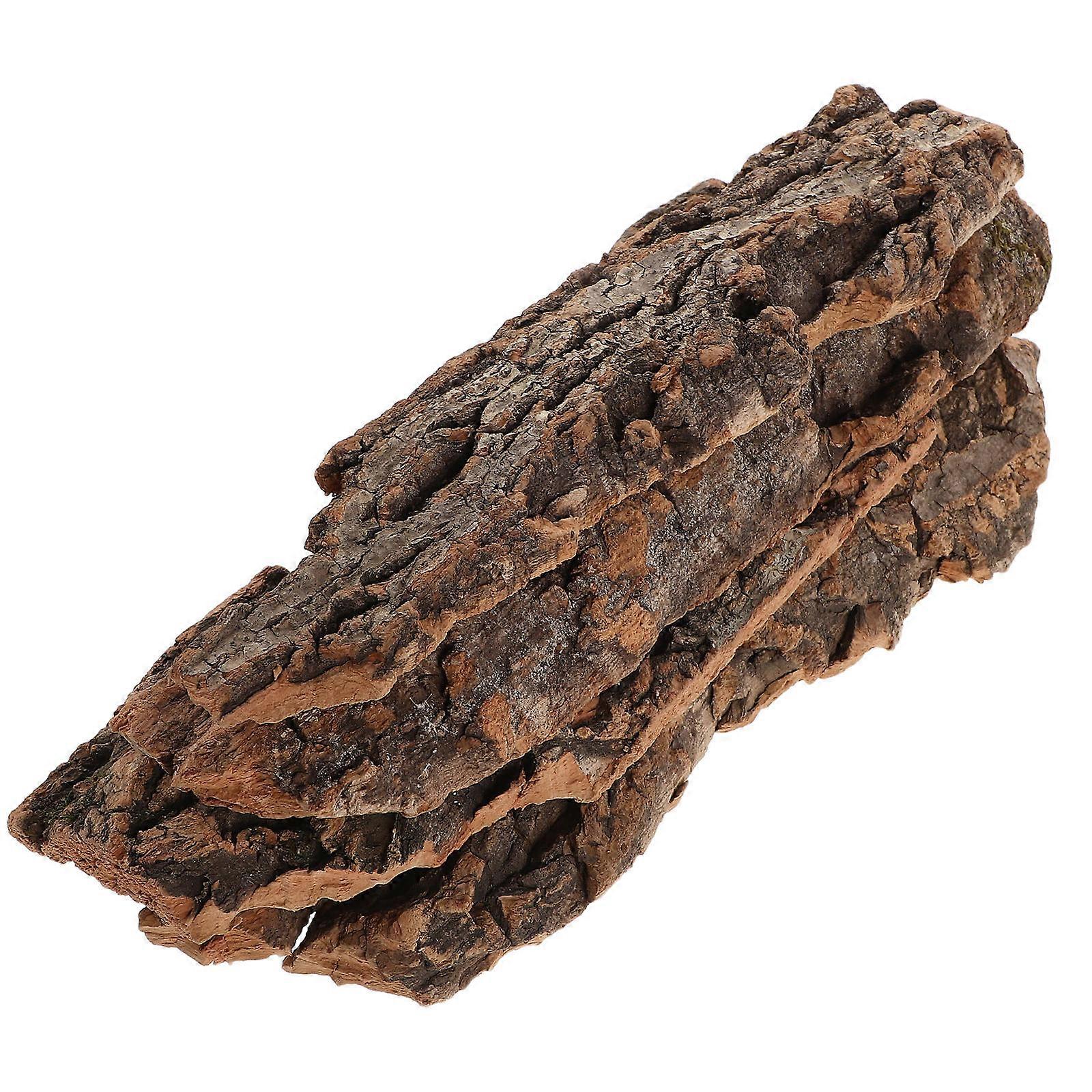Natural Cork Bark Reptile Log Hide for Aquarium 1Set Turtle Platform