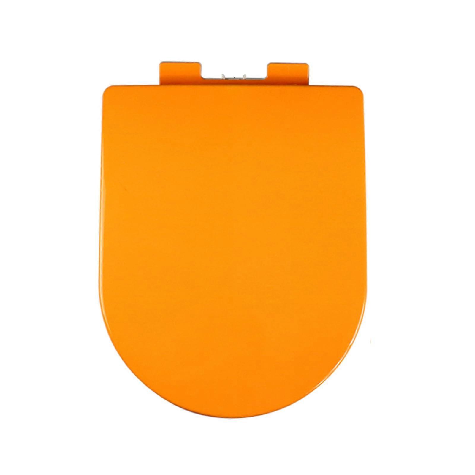Soft Close Quick Release D Shape Toilet Seat, Easy Clean, Universal Fit, Stylish Yellow PP