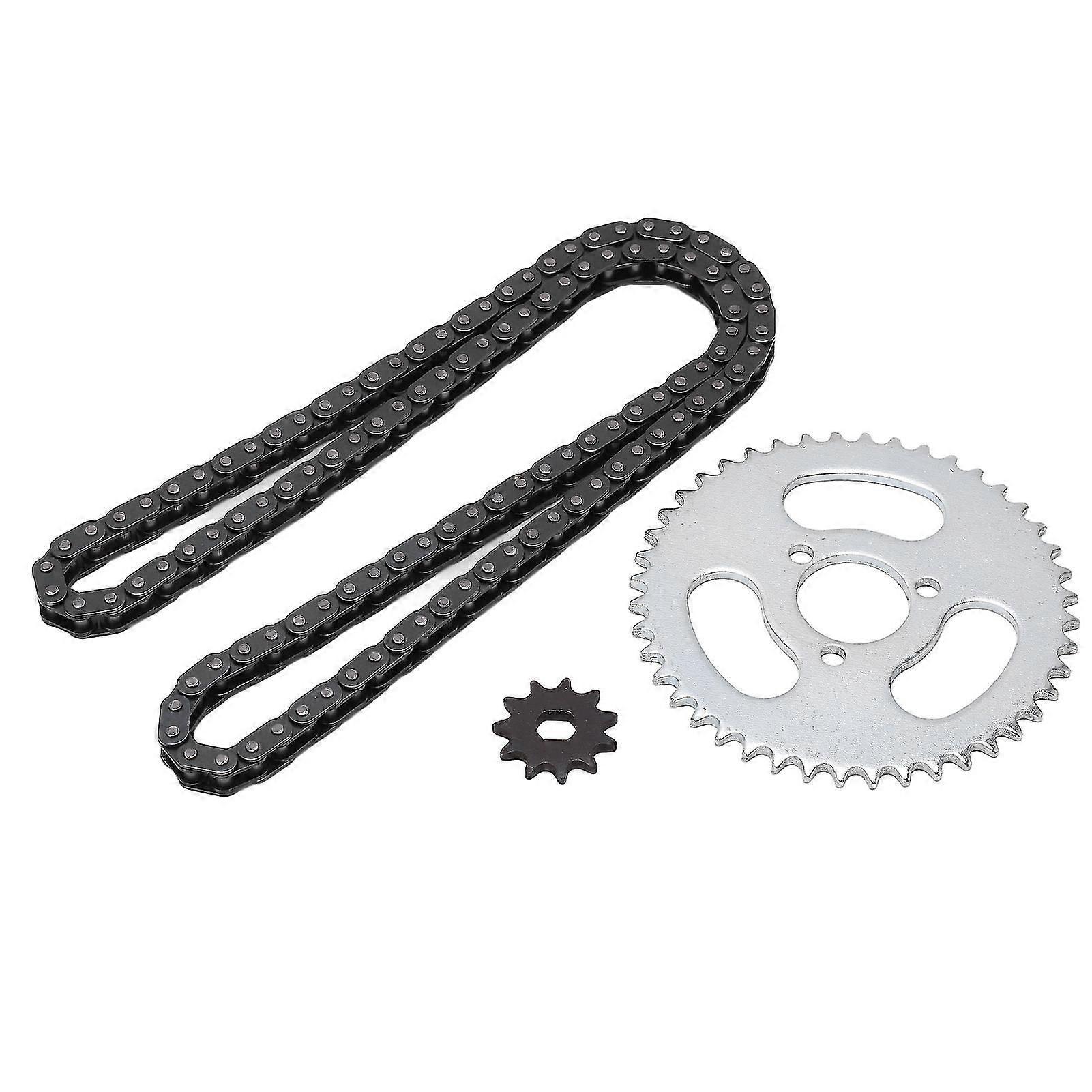 T8F Front and Rear Sprocket Chain Replacement High Power T8F Gear Chain Set for Modified Karts ATVs and Mini Motorcycles