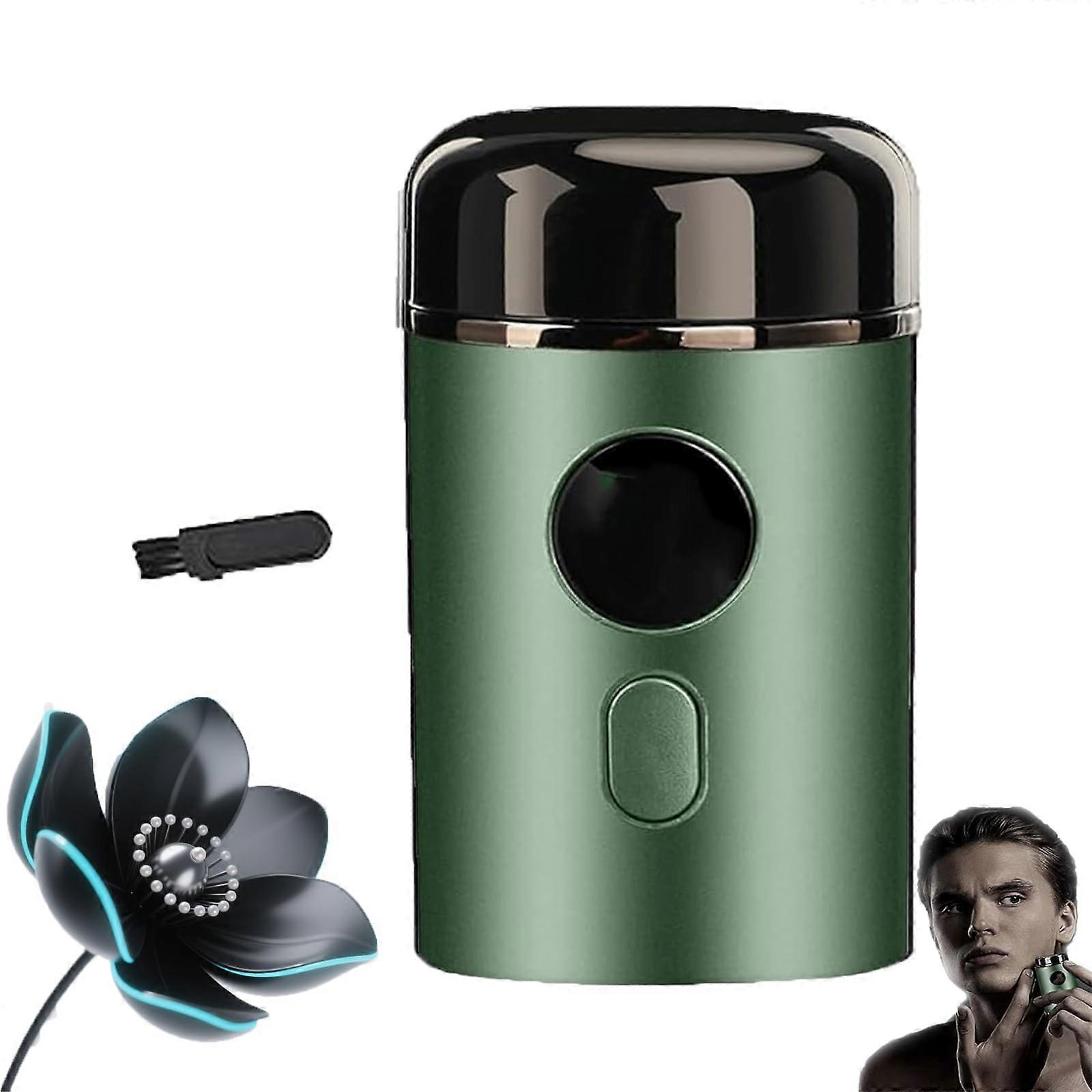 Electric Shaver for Men Waterproof Travel Size Razor with 7200RPM Motor and Digital Display Green