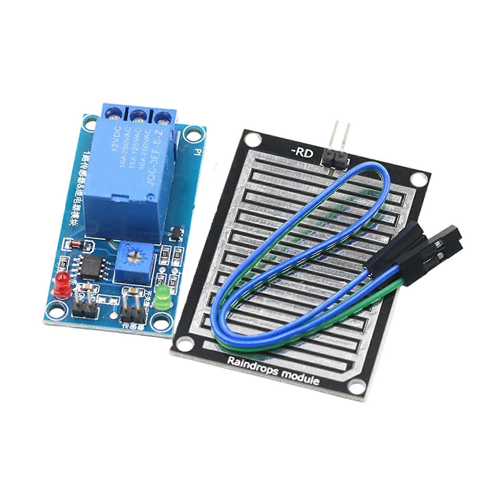 Intelligent Irrigation Controller Featuring Raindrop Sensing and Moisture Measurement Compatibles 5V or 12V Power Supply Multicolor