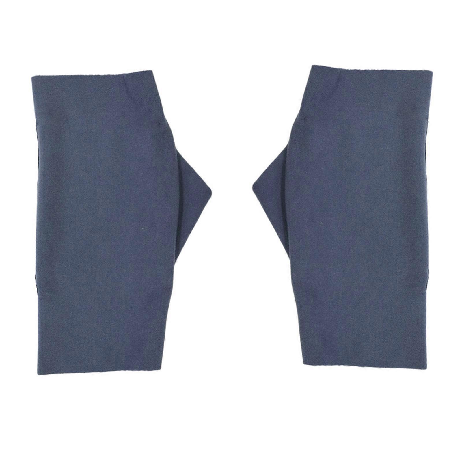 Warm Fingerless Gloves For Cycling Daily Commute Comfortable Polyester Fabric Soft Polyester  Gray