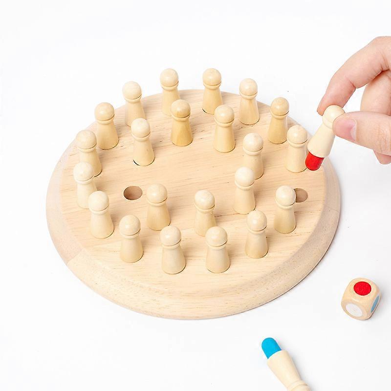 Children's wooden early education color memory chess set, concentration-enhancing parent-child interactive fun game, science education and e