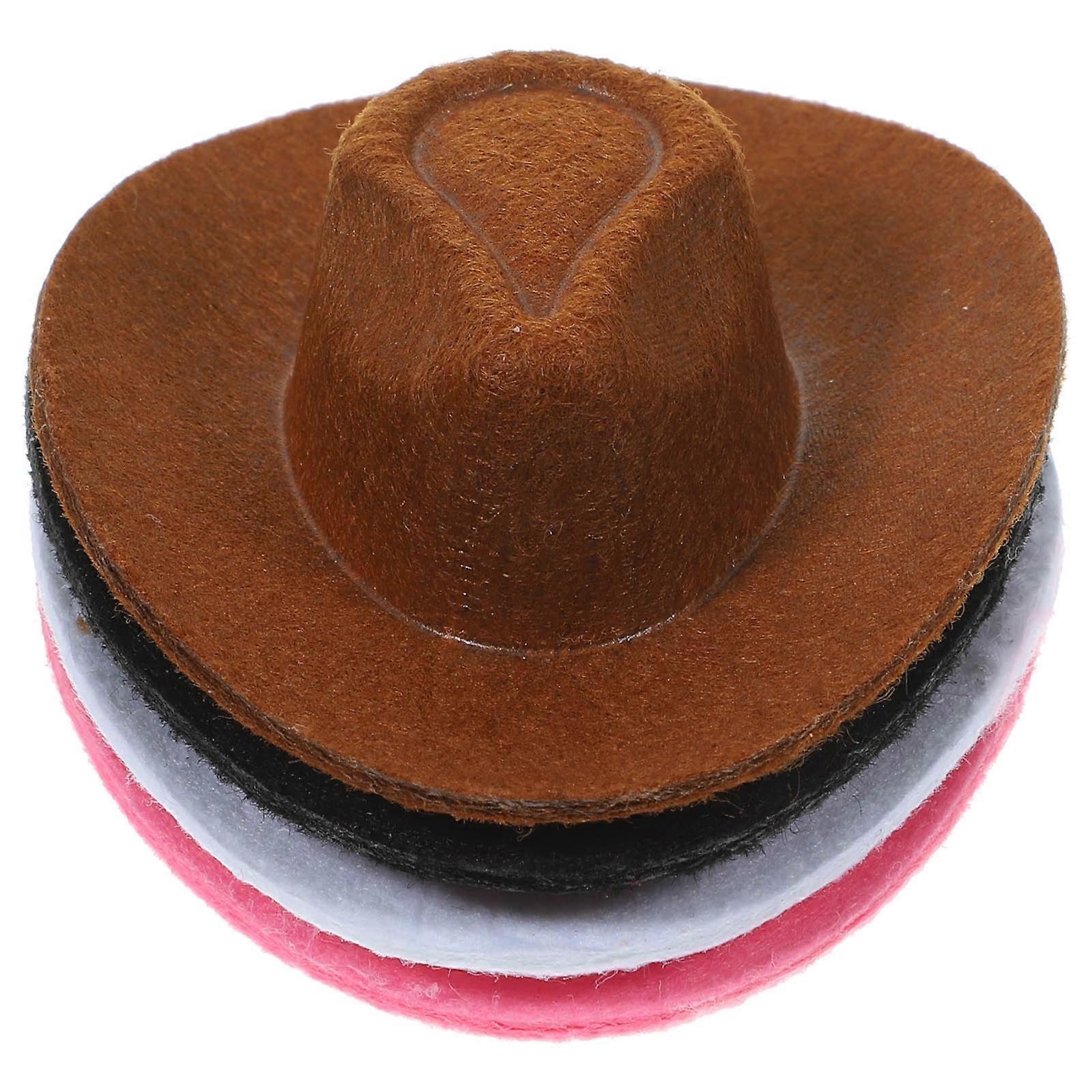 Cowboy Miniature Hat for Decor 8Pcs Tiny Hats Assorted