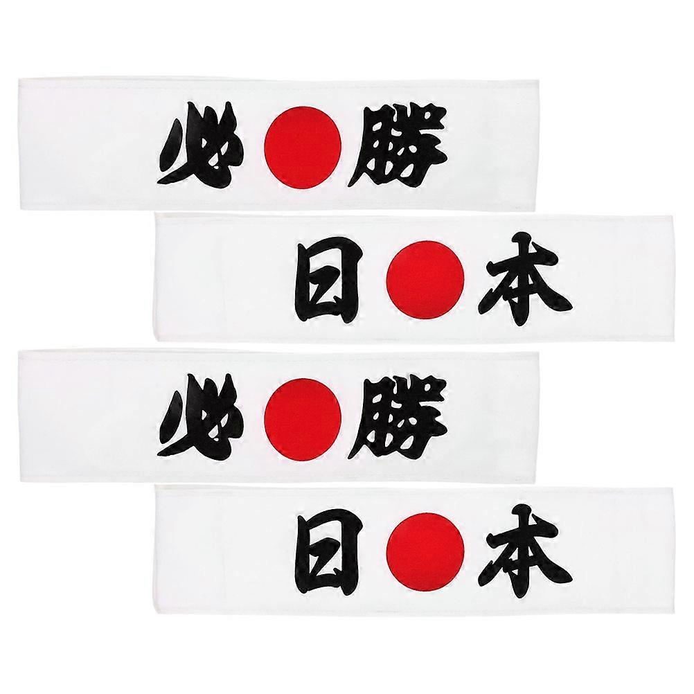 Japanese Headband for Running 4Pcs Wide Headbands