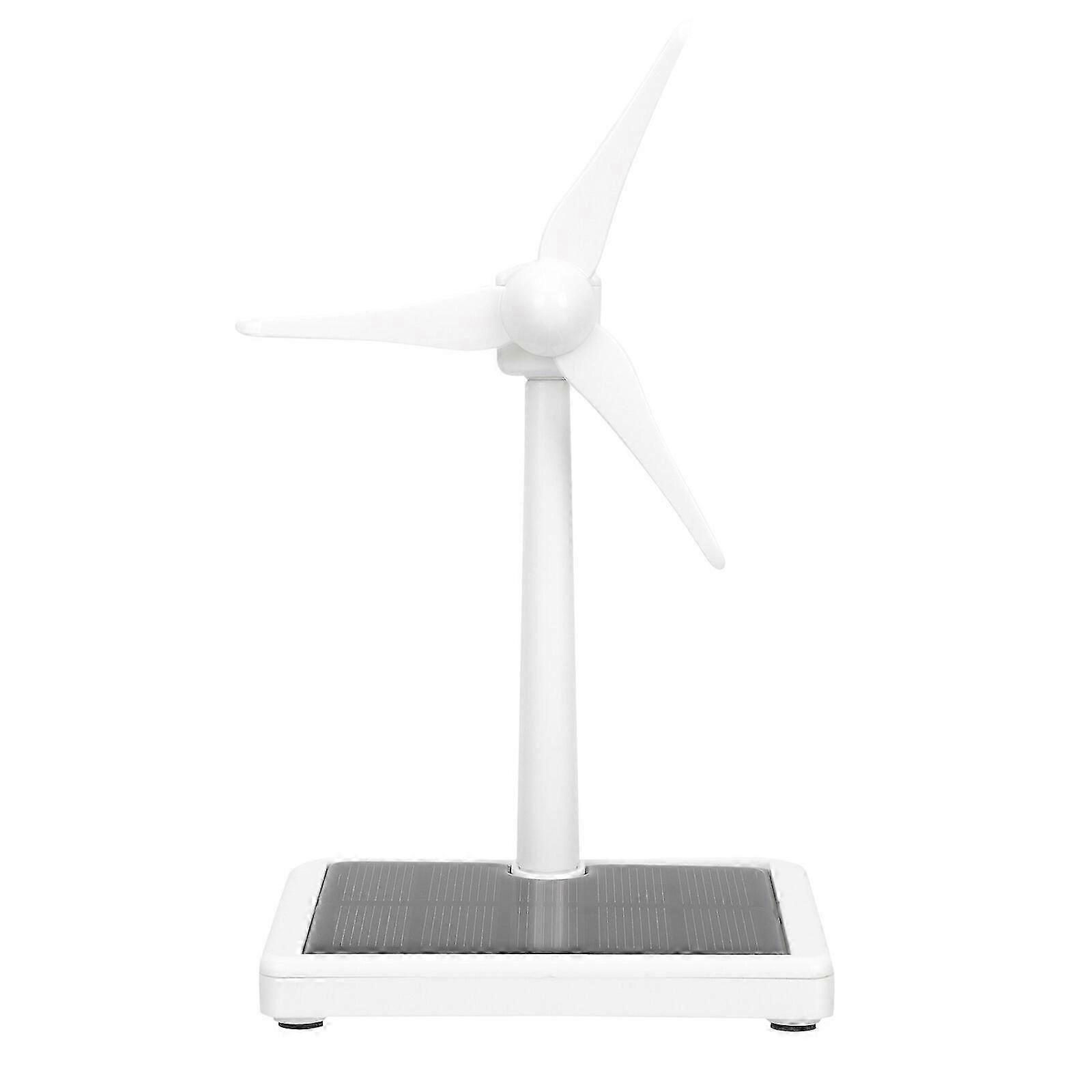 DIY Desktop Wind Turbine Model Rotating Solar Powered Windmills Assembled Toy