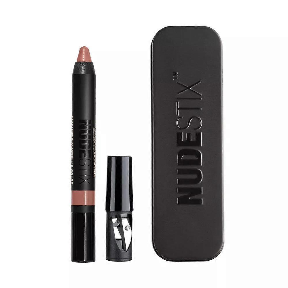Nudestix Intense Matte Lip + Cheek Pencil 3-in-1, Non-drying, Longwear Waterproof, Sharpener - Sunkissed Nude