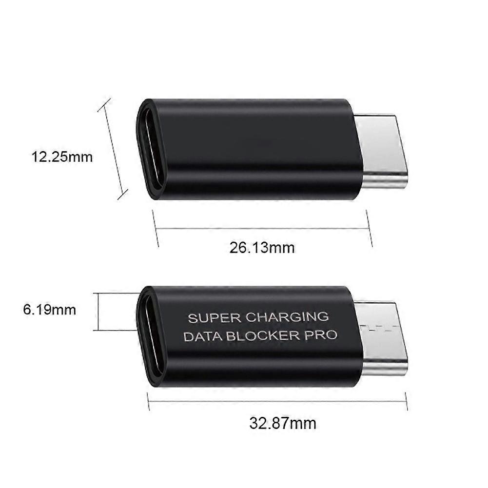 10Pcs USB Type-C Data Blocker Prevention Gender Change Connector USB-C Connector Adapter for Blocking Data Sync