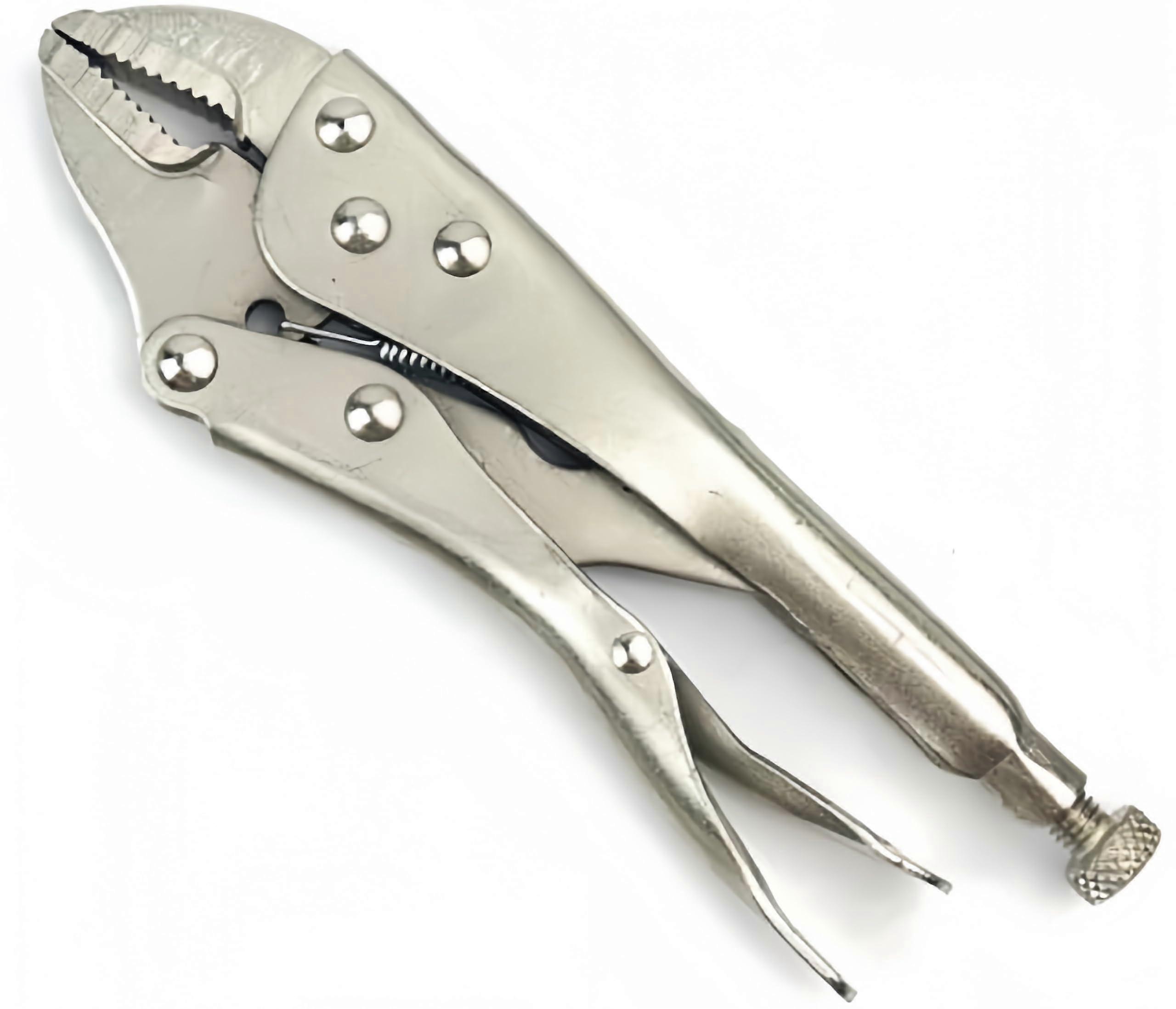 4 Inch Curved Jaw Locking Pliers with Wire Cutter, Adjustable for Welding and