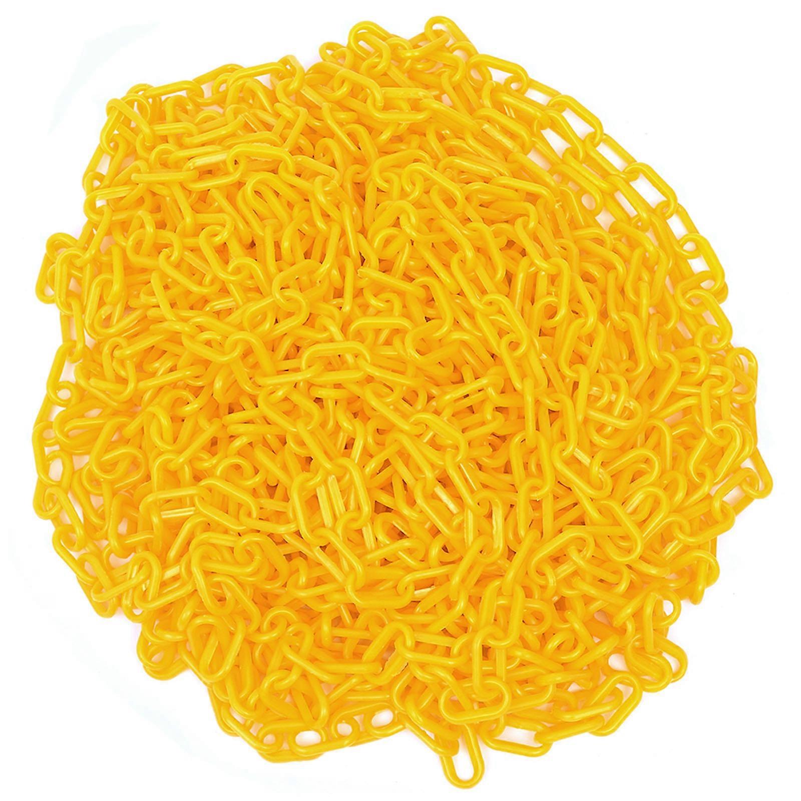 Safety Barrier Chain for Crowd Control 4Pcs Yellow Plastic Chain