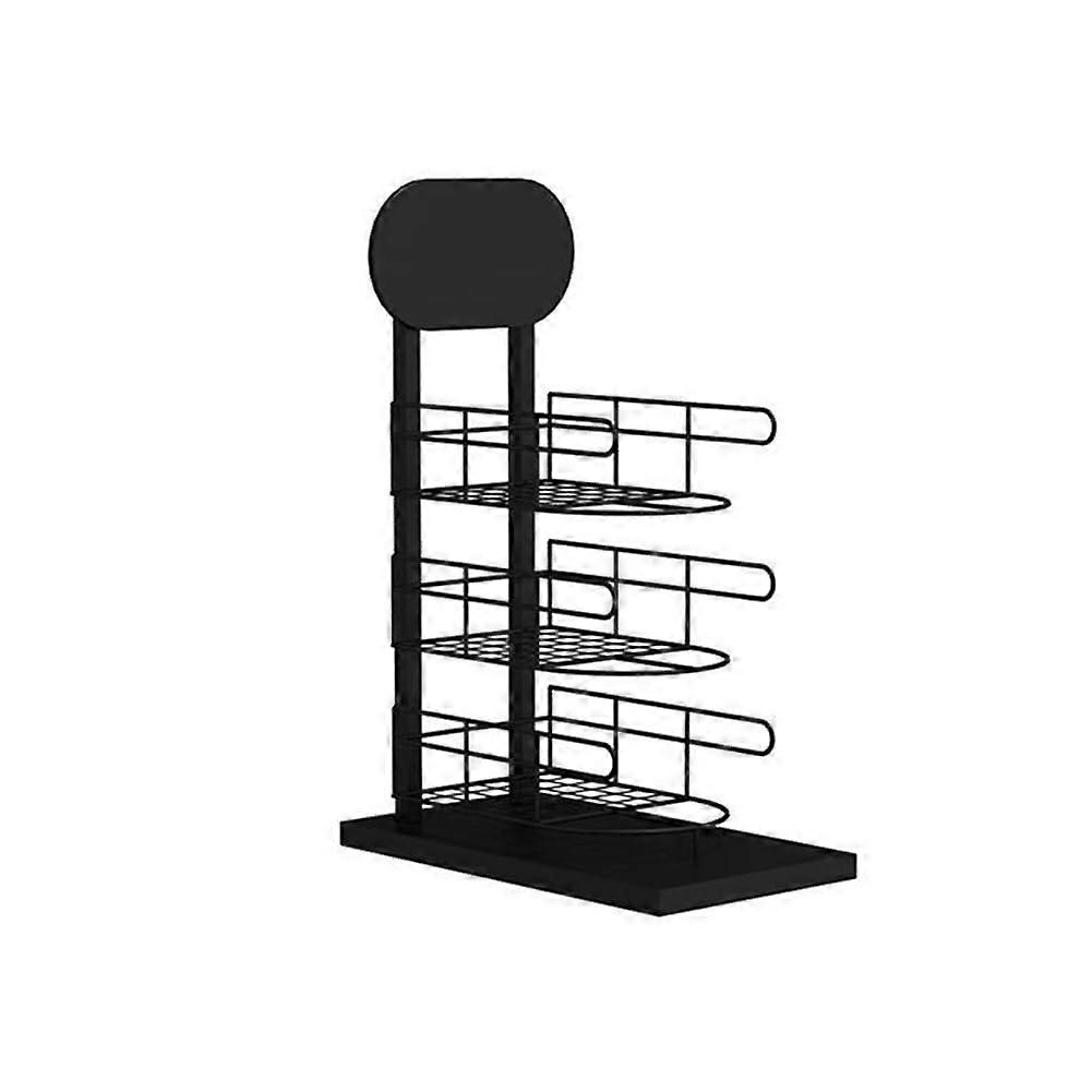 Hat Display Rack with Durable Metal Frame, SpaceSaving Vertical Hat Stand for Retail and Home, Black