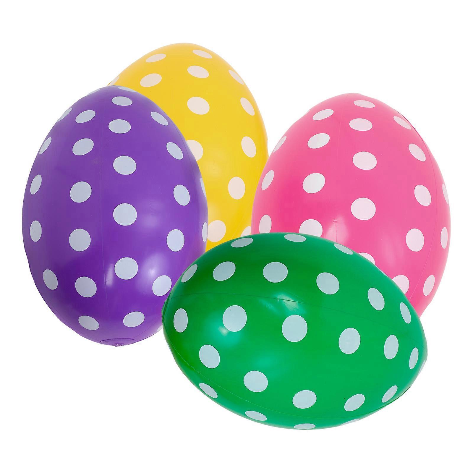 Inflatable Easter Eggs PVC Giant Easter Egg Balloons for Party 4Pcs Colorful Set